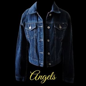 SALE Dark Wash Denim Jean Jacket 100% Cotton Sz M